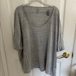 J. Crew Light Gray Short Sleeve Top